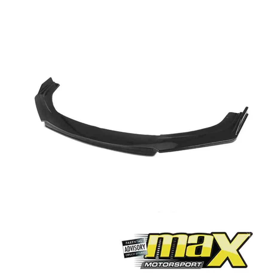 Universal Gloss Black 4-Piece Front Spoiler With Black Lip 1