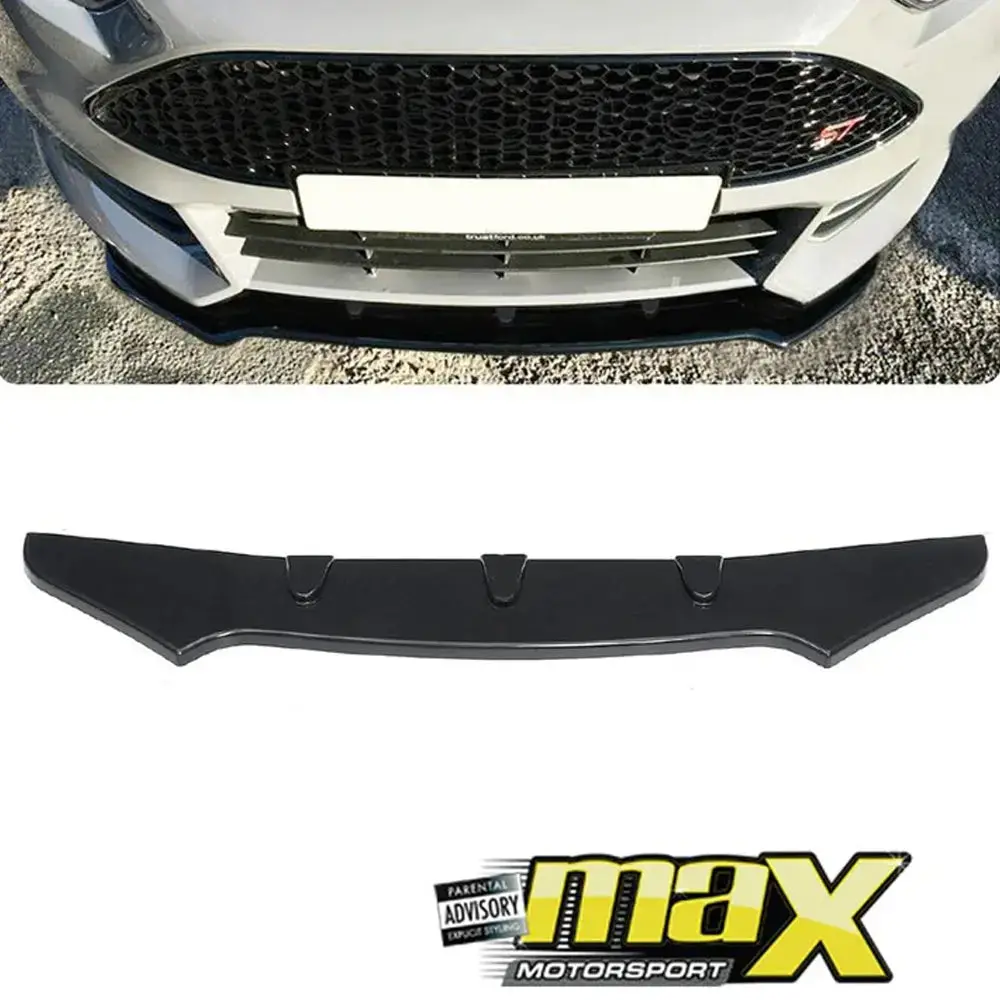 Universal Gloss Black Middle Lip Front Spoiler 1