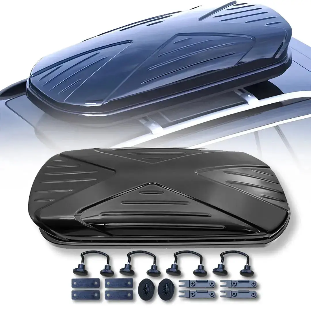 Universal Gloss Black Roof Storage Box - 450L 1