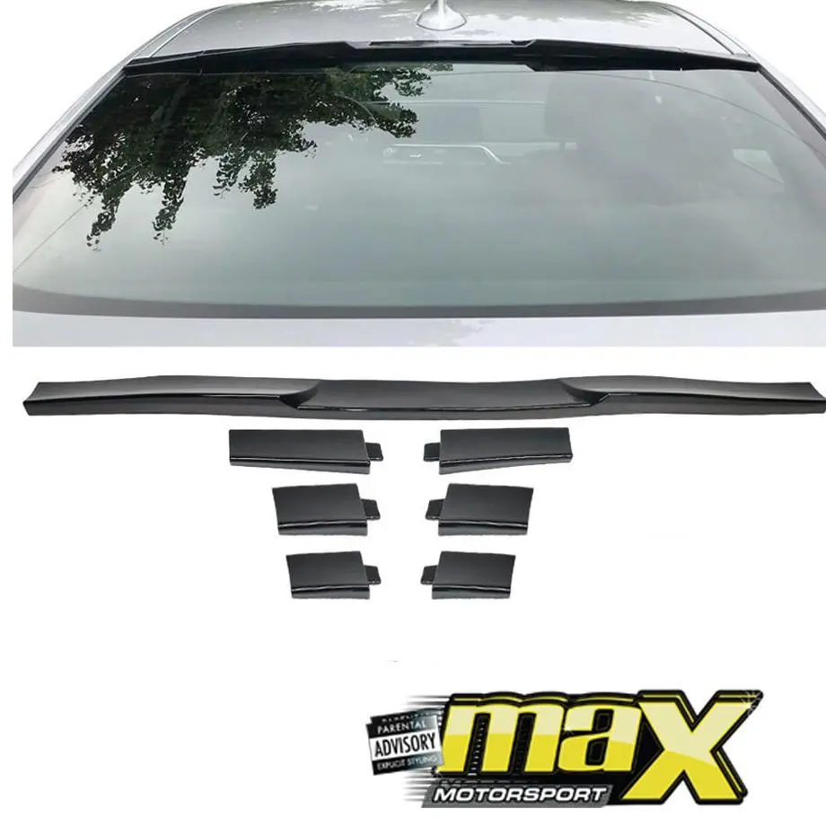 Universal Gloss Black Rubber Boot & Roof Spoiler With Extensions 1