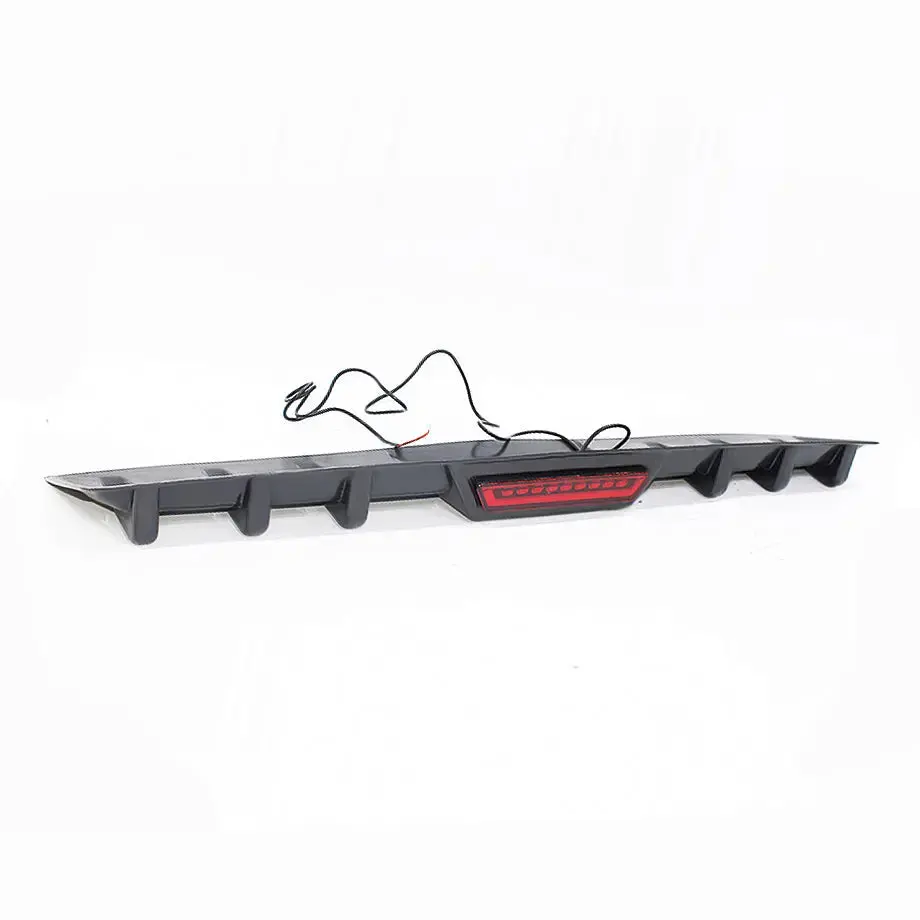 Universal Gloss Black Shark-Fin Diffuser With Led Brake Light 1