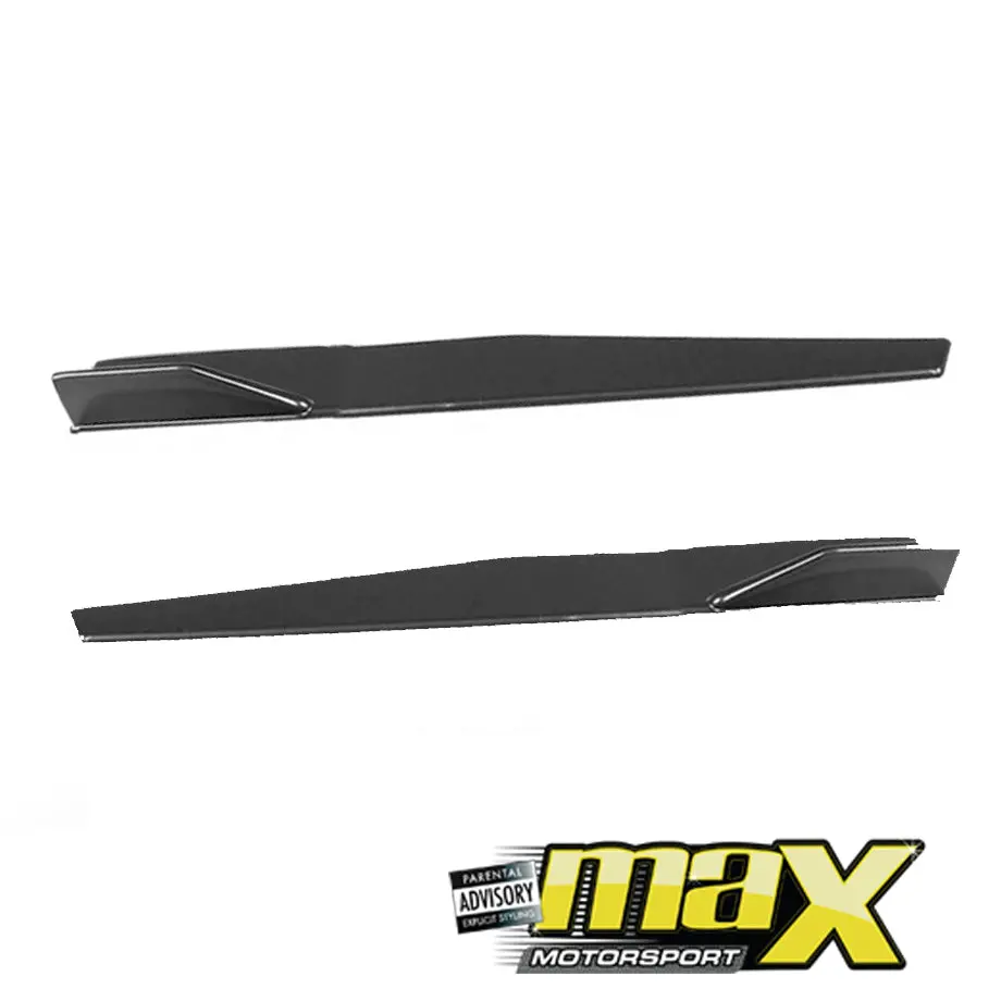 Universal Gloss Black Side Skirt Splitters / Extensions - Type B 1