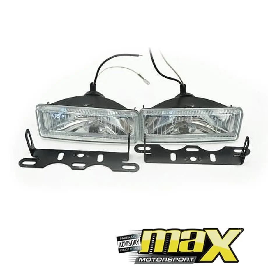 Universal Halogen Foglamp With White Projector Glass Lens 1