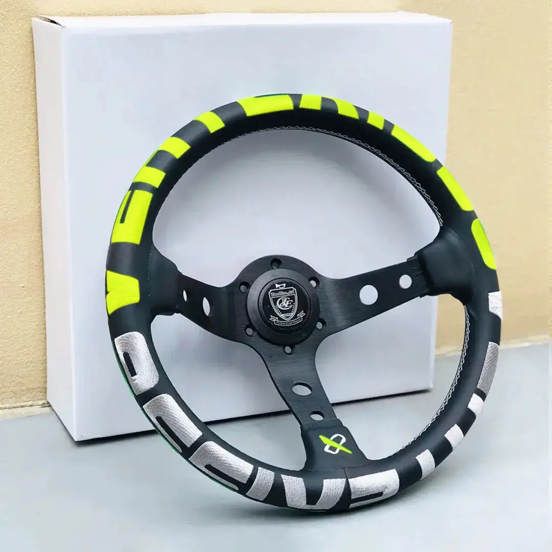Universal Jdm Aluminium Vertex Drift Style Sports Steering Wheel (320Mm) 1