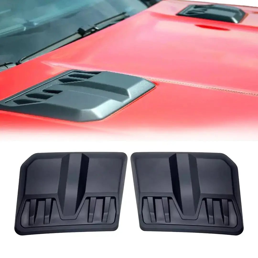 Universal Matte Black Raptor Style Non-Functional Bonnet Vents 1