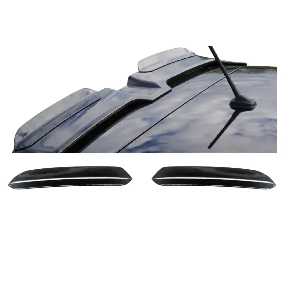 Universal Oettinger Style Gloss Black Roof Spoiler Winglet Extension - 2 Piece 1
