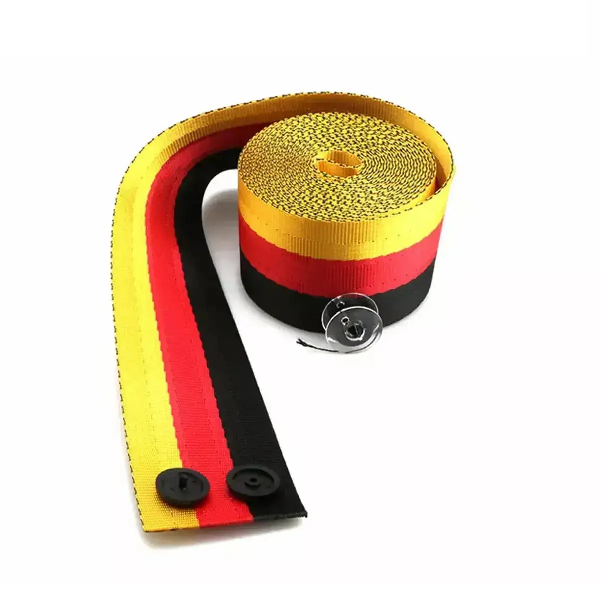 Universal Polyester Webbing Seat Belt Harness Strap - German Stripe 1