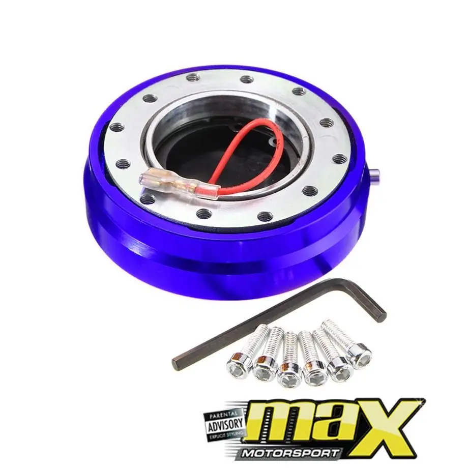 Universal Quick Release Steering Wheel Hub Kit (Blue) 1