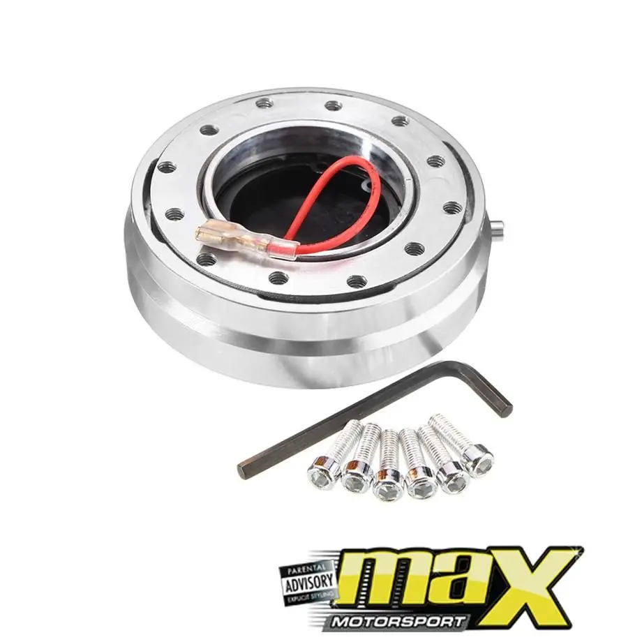 Universal Quick Release Steering Wheel Hub Kit (Silver) 1