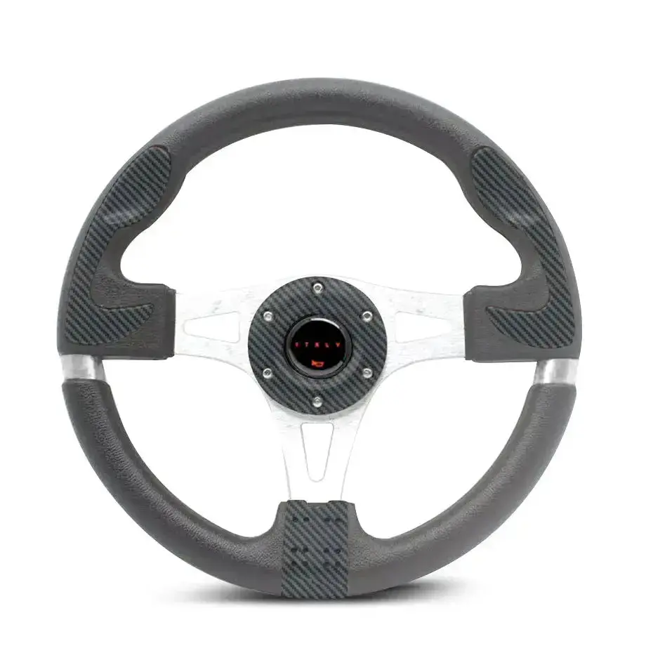 Universal Racing Style Steering Wheel - Carbon Look 1