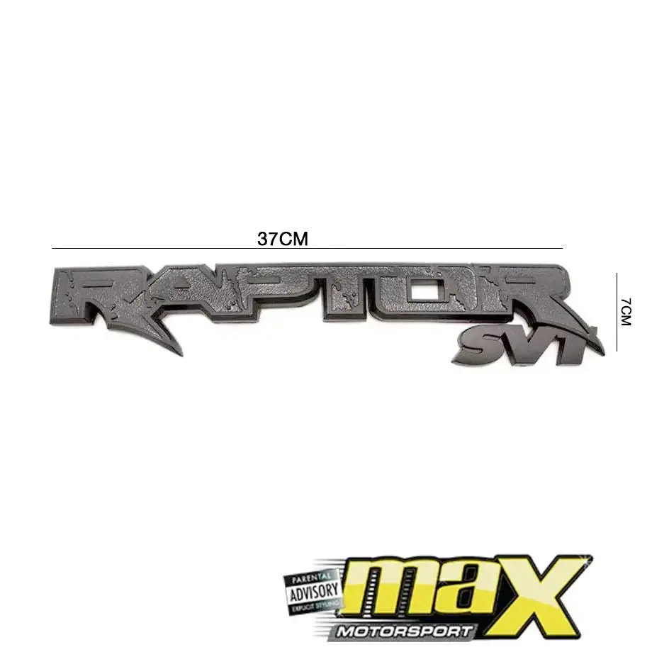 Universal Raptor Svt Emblem Badge (Black) 1