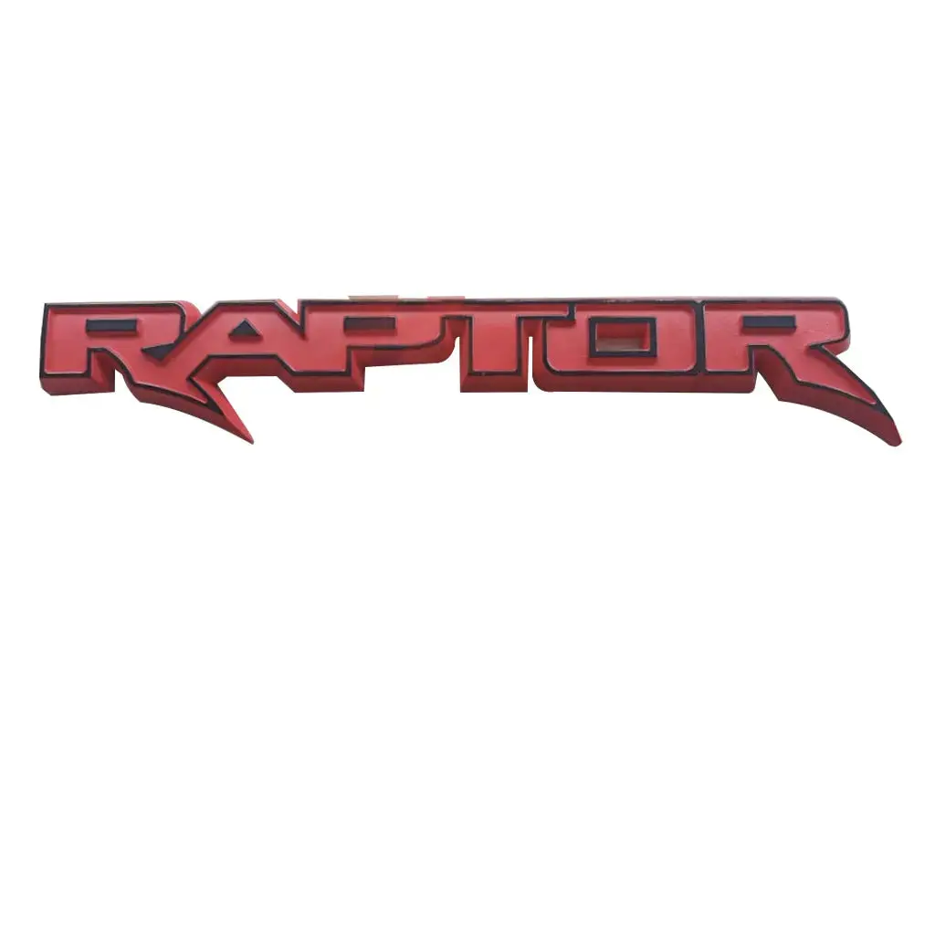 Universal Raptor Stick On Emblem Badge (Red) 1