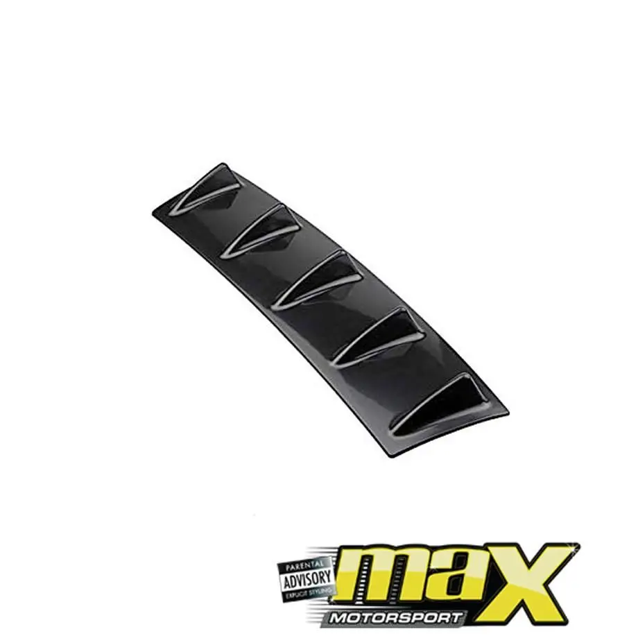 Universal Shark Fin 5 Wing Gloss Black Rear Bumper Diffuser 1