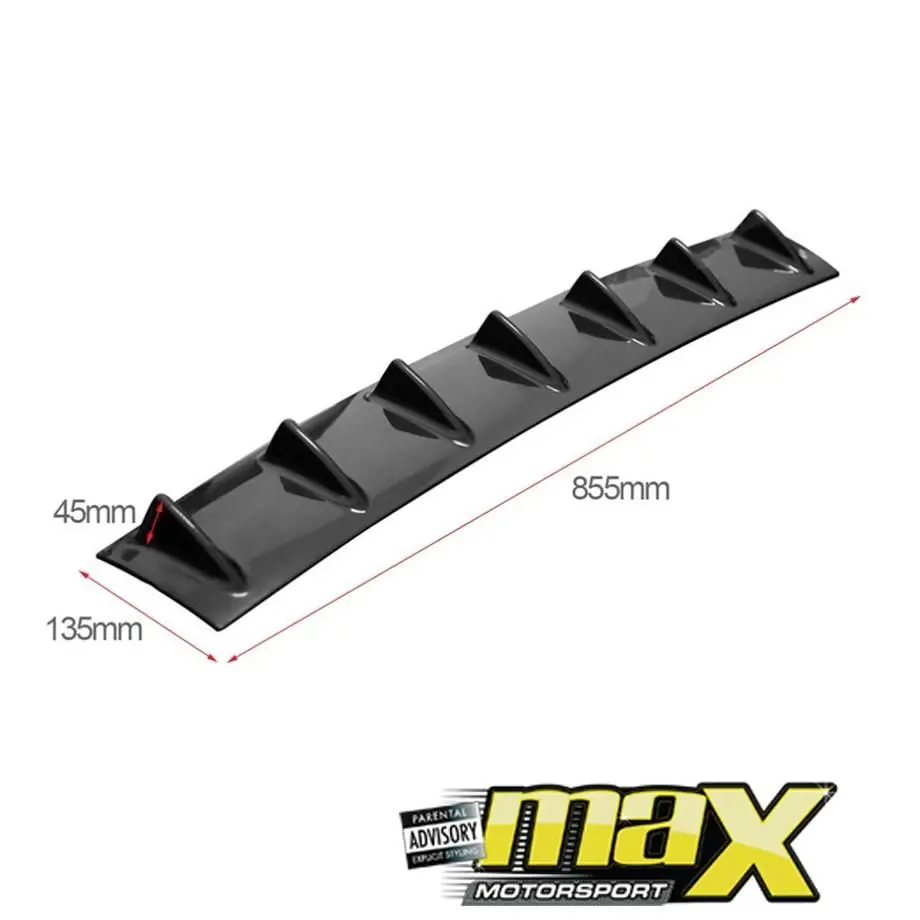 Universal Shark Fin 7 Wing Carbon Look Rear Bumper Diffuser 1