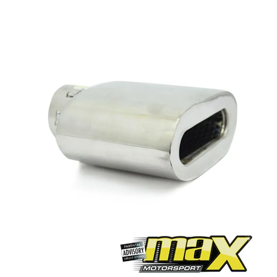 Universal Single Flat Oval Exhaust Tailpipe (60Mm Outlet) 1