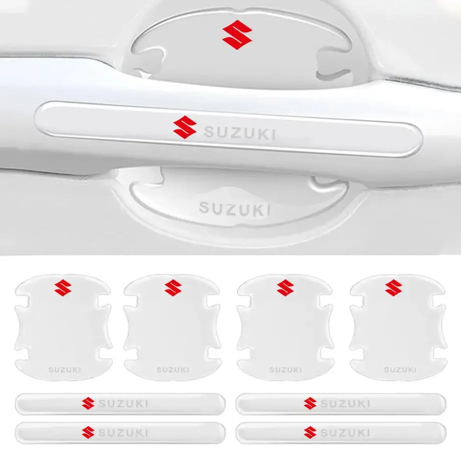 Universal Suzuki Transparent Silicone Door Handle Cover Protector Set (8Pc) 1