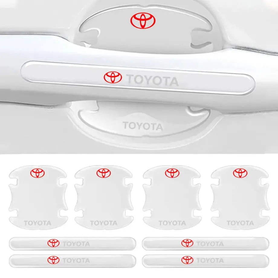 Universal Toyota Transparent Silicone Door Handle Cover Protector Set (8Pc) 1