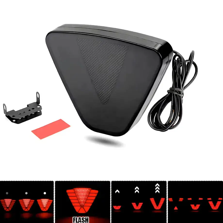 Universal Triangular F1 Style Smoked Black Led Brake Light - Type C 1
