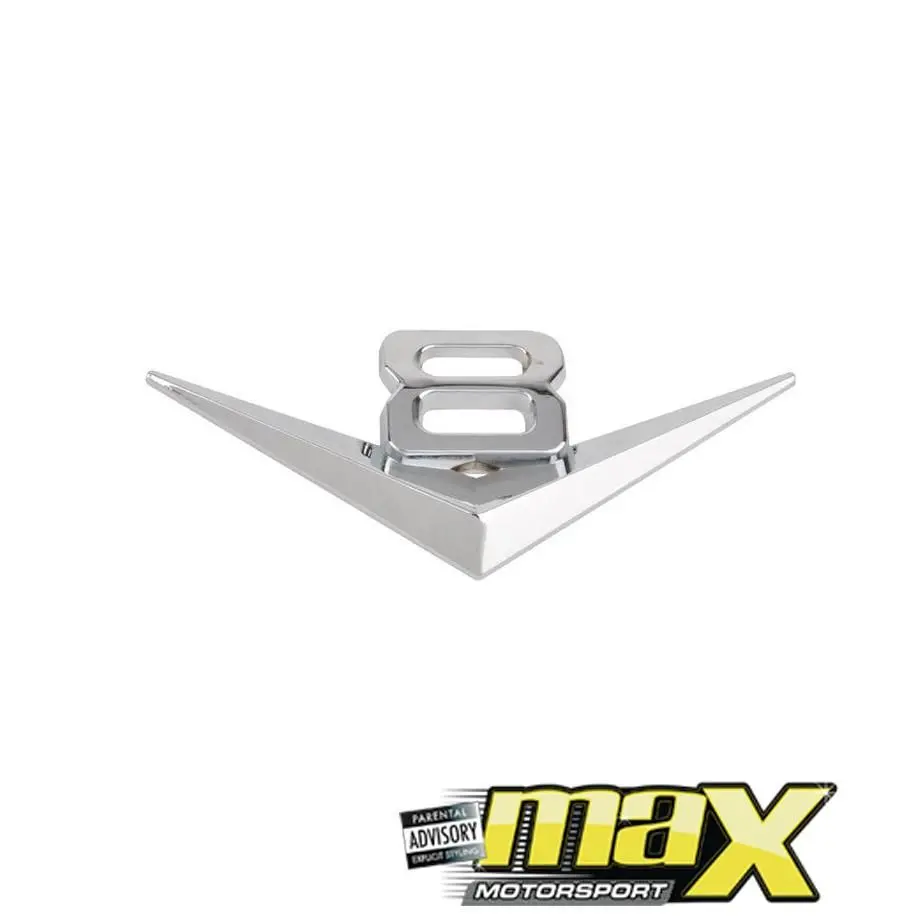 Universal V8 Chrome Metal Badge 1