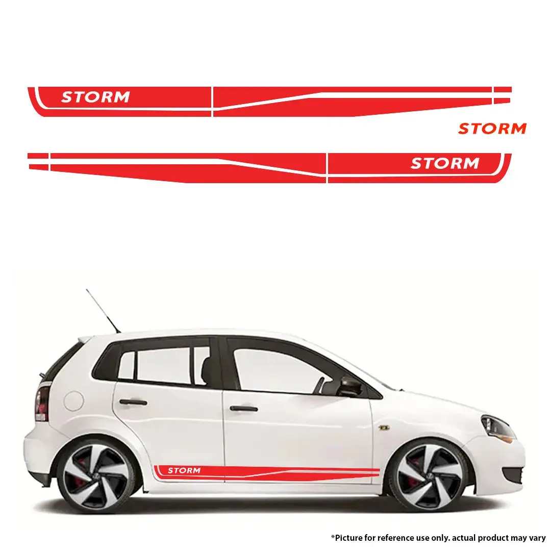 Universal Vw Polo Storm Vinly Sticker Kit (Red) 1