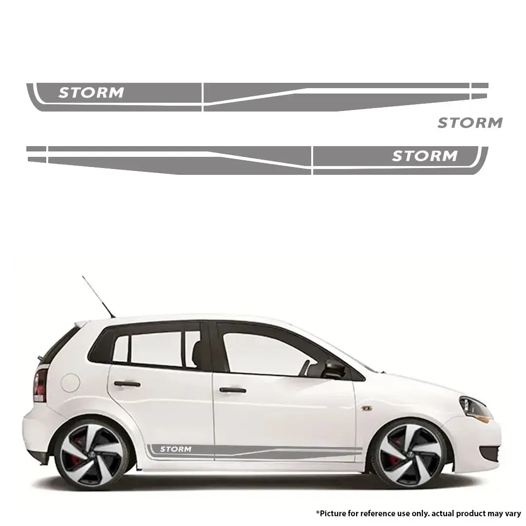 Universal Vw Polo Storm Vinly Sticker Kit (Silver) 1