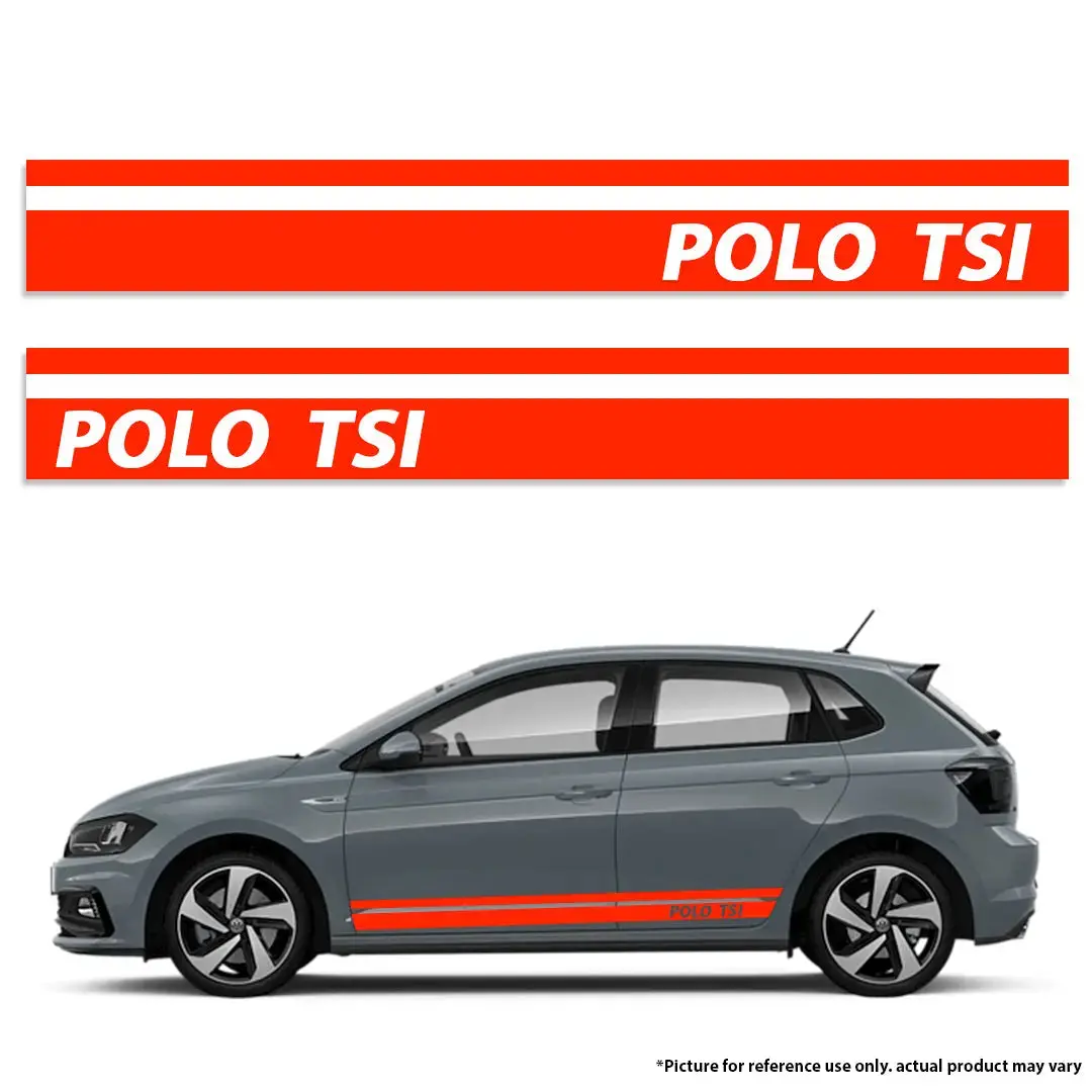 Universal Vw Polo Tsi Vinyl Stripe Sticker Kit (Red) 1