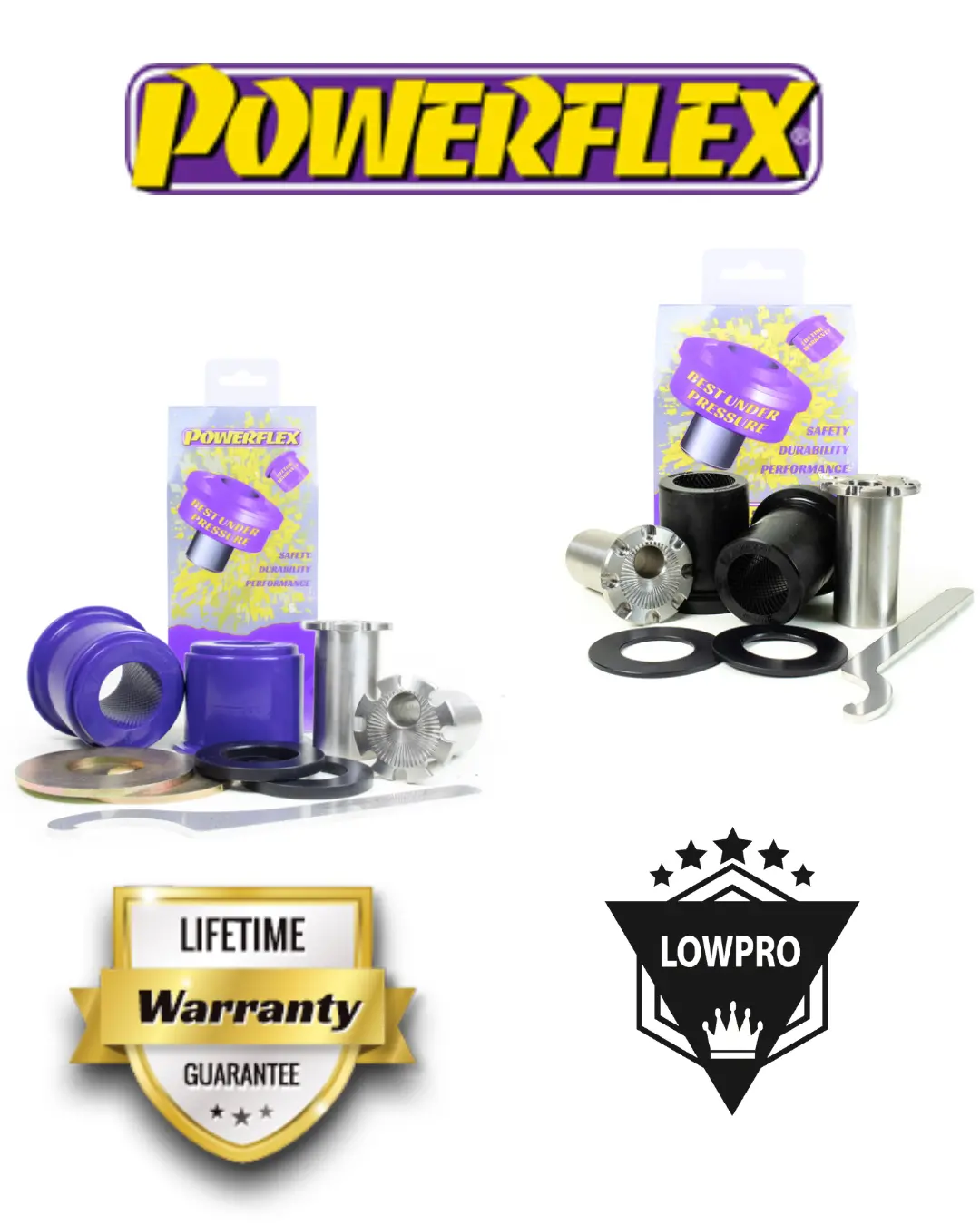 Powerflex Adjustable Vw Adjustable Transporter Front Package Deal Pfr85-1301G / Pfr85-1302G 1