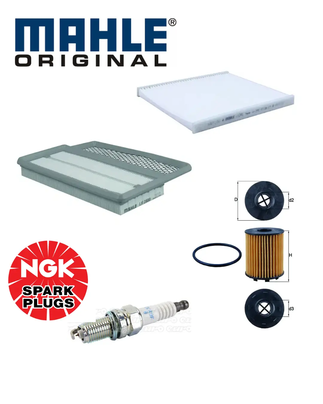 Abarth 500/595/695 Service Kit Mahle (Before 13/09/2011) 1