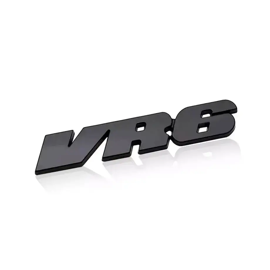 Vr6 Black Metal Badge 1