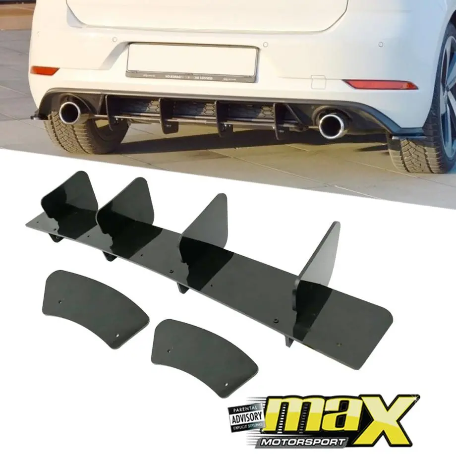Vw Golf 7.5 Gti Gloss Black Maxton Style Diffuser 1