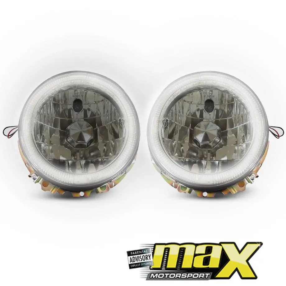 Vw Golf 1 Smoked Crystal Angel Eye Led Headlights (Outters) 1