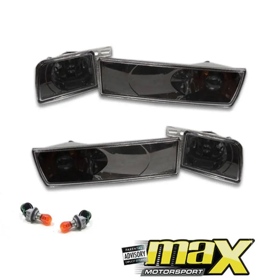 Suitable To Fit - Vw Golf 3 / Jetta 3 Crystal Black Front Bumper Indicator With Foglight 1
