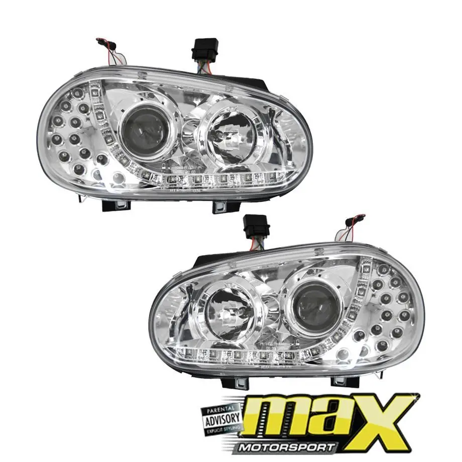 Vw Golf 4 Drl Headlights (Chrome) 1