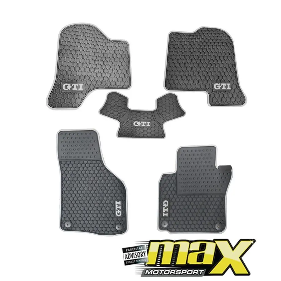 Vw Golf 5/6 Grey Gti Custom Rubber Car Mats (5-Piece) 1