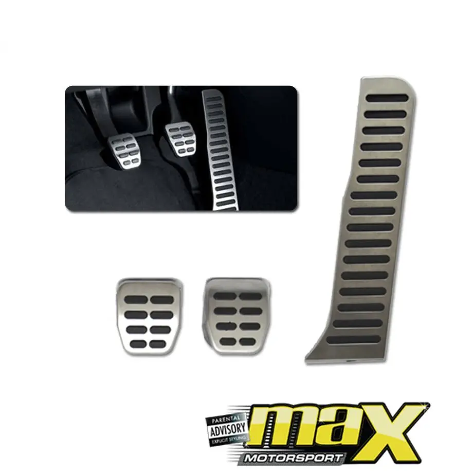 Vw Golf 6 Brushed Aluminium 3 Piece Pedals 1