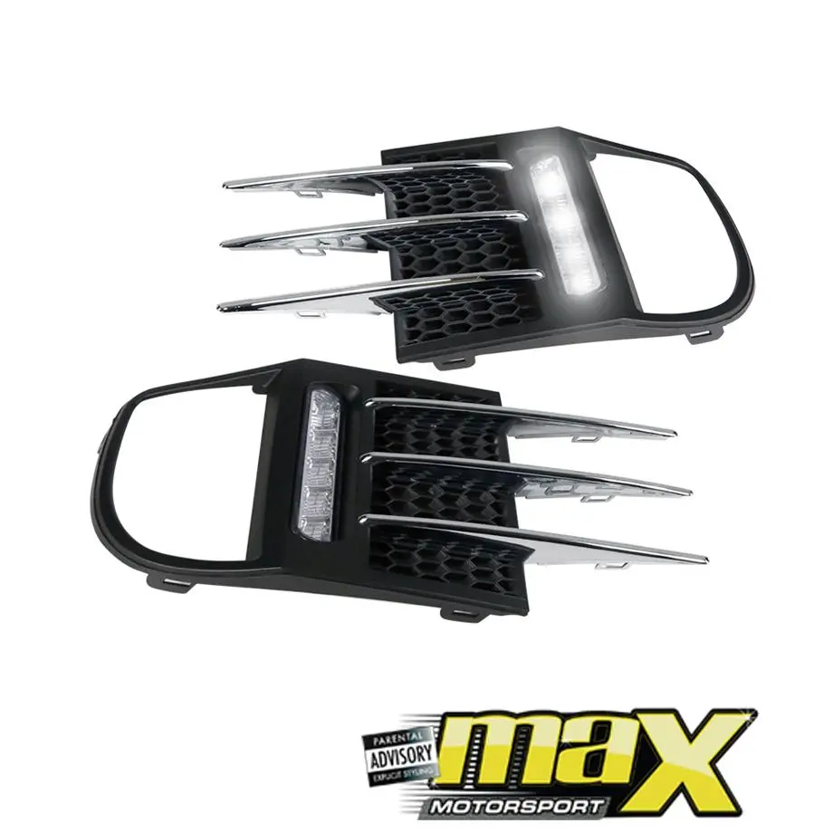 Suitable To Fit - Vw Golf 6 Gti Chrome Led Drl Fog Light Surround 1