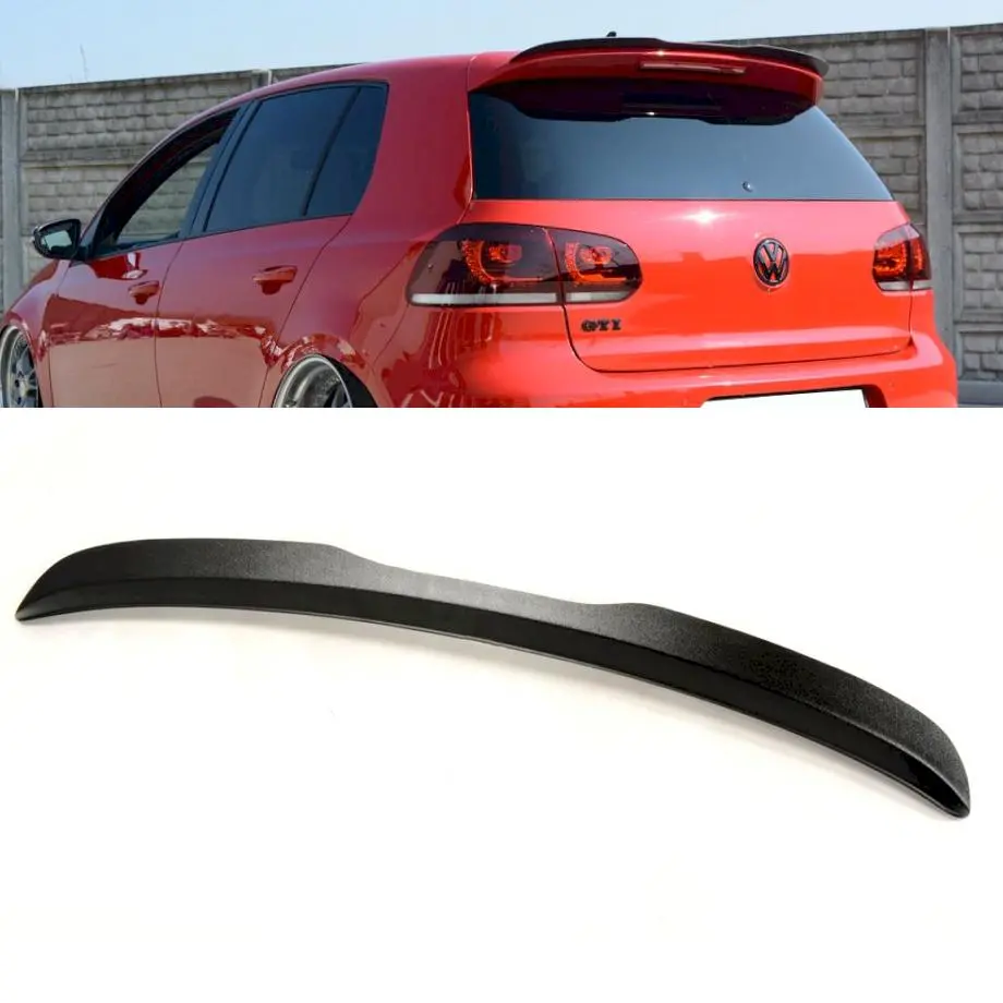 Suitable To Fit - Vw Golf 6 Gti / R Maxton Style Gloss Black Roof Spoiler Extension 1