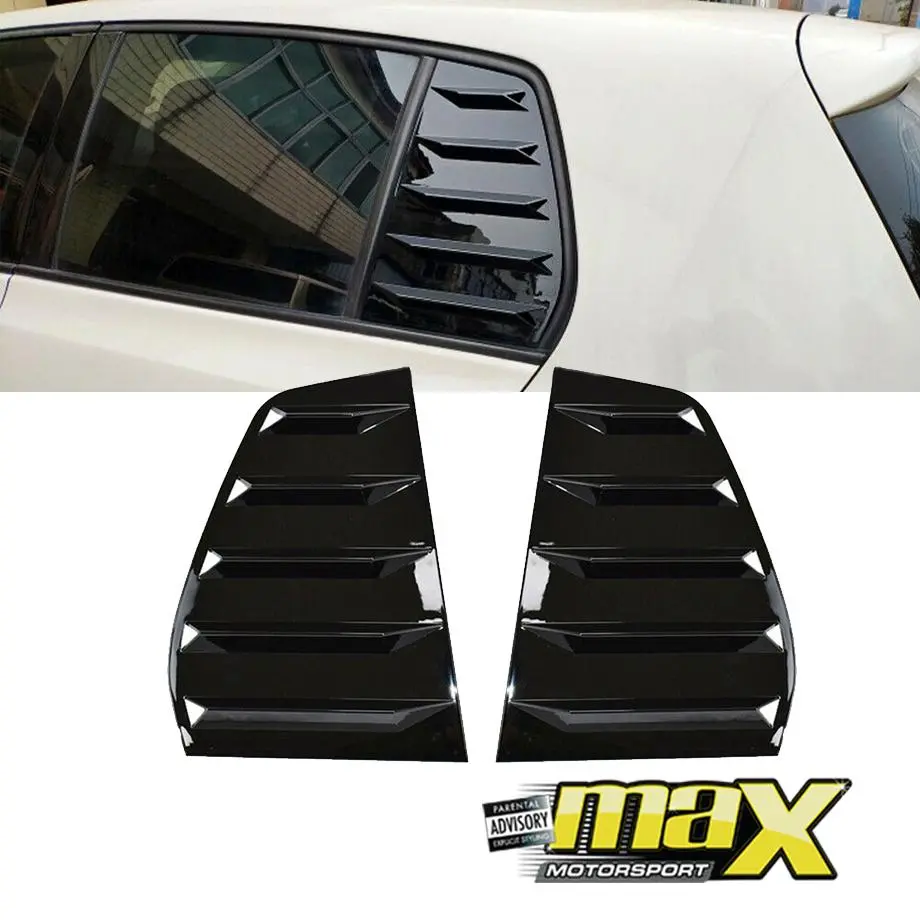 Suitable To Fit - Vw Golf 6 Gloss Black Plastic Side Window Louver 1