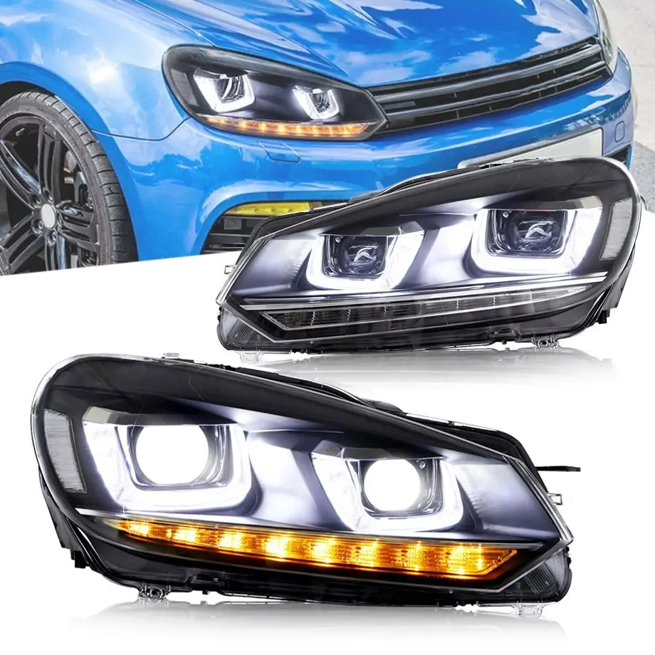 Suitable To Fit - Vw Golf 6 Led Projector Headlight - Golf 7 Gti Style 1