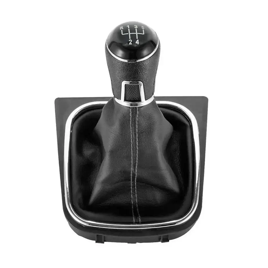 Suitable To Fit - Vw Golf 6Pvc Leather Gear Knob + Boot Cover (5 Speed) 1