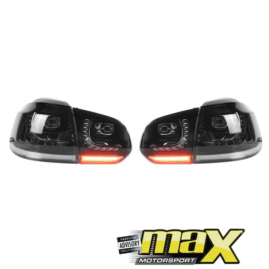 Vw Golf 6 Oem R20 Style Smoked Led Taillights With Sequential Indicator 1