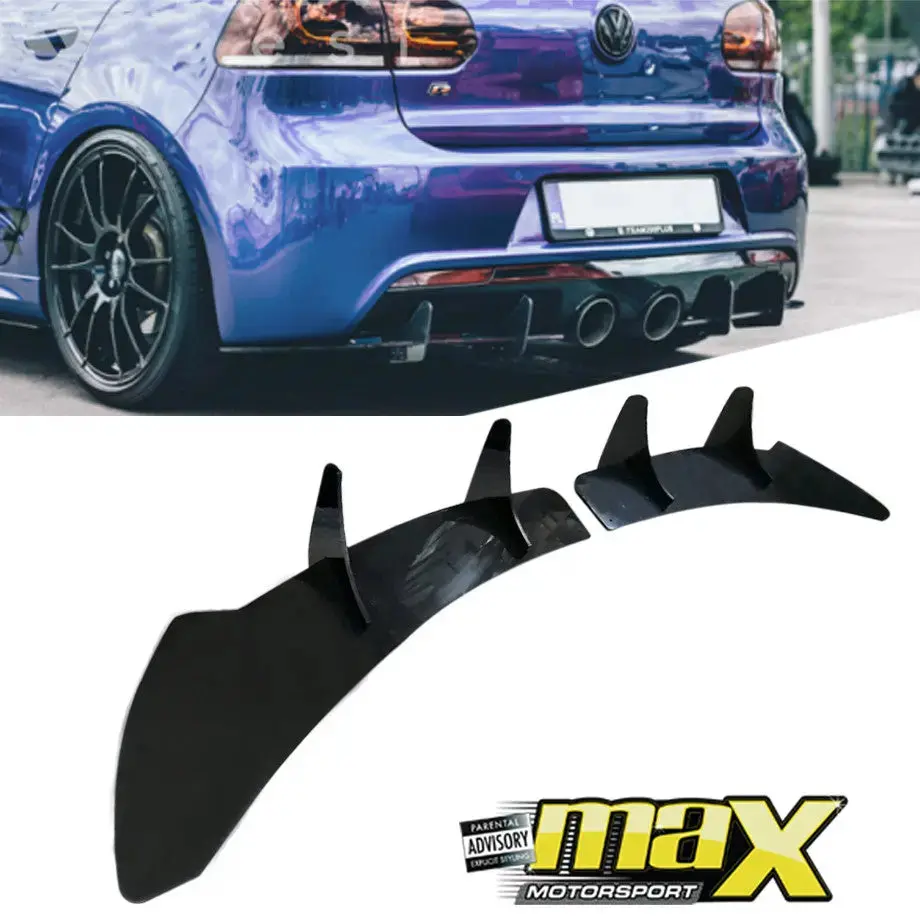 Suitable To Fit - Vw Golf 6R Gloss Black Maxton Style Diffuser 1