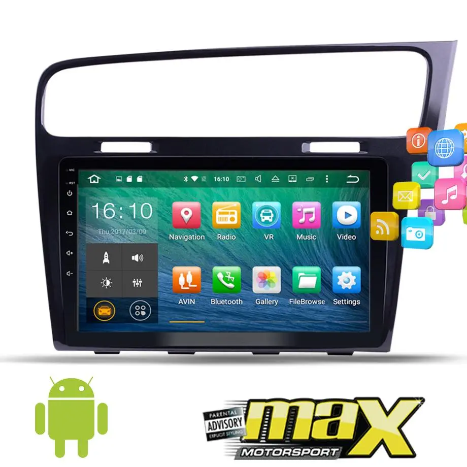 Vw Golf 7 - 9 Inch Android Double Din Multimedia Player With Canbus 1