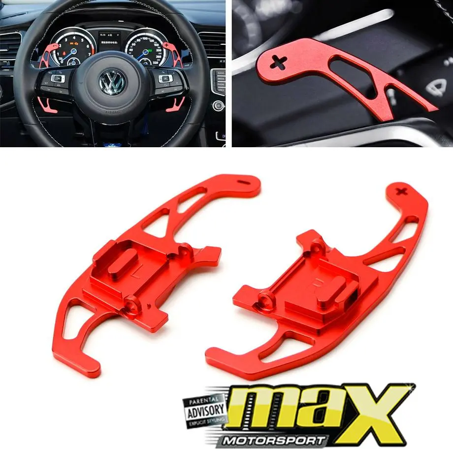 Vw Golf 7 Gti Aluminum Paddle Shift Extensions (Red) 1
