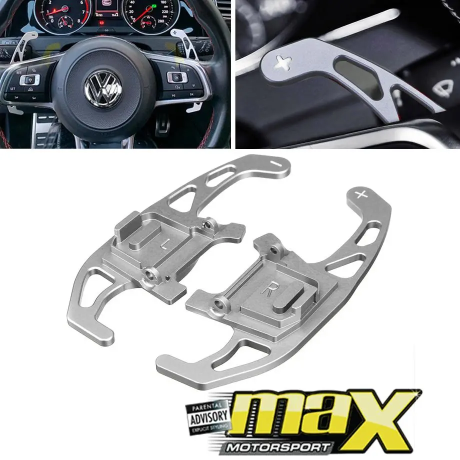 Vw Golf 7 Gti Brushed Aluminum Paddle Shift Extensions (Silver) 1
