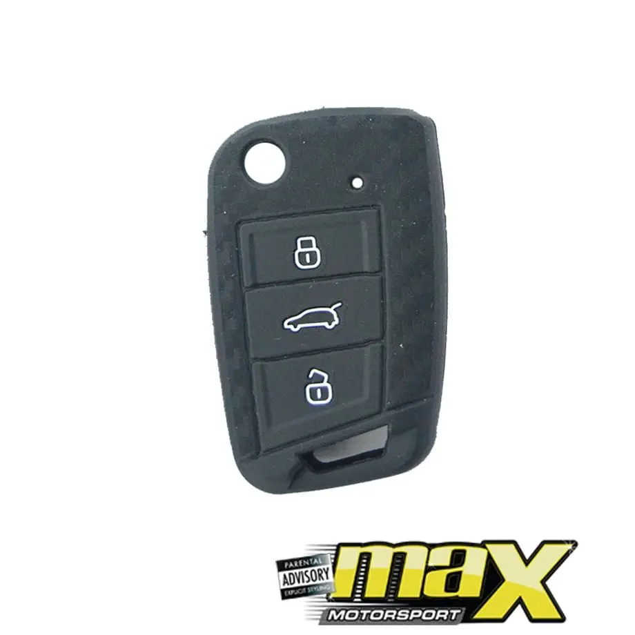 Suitable To Fit - Vw Golf 7 / New Polo 6 Soft Carbon Silicone Key Cover 1
