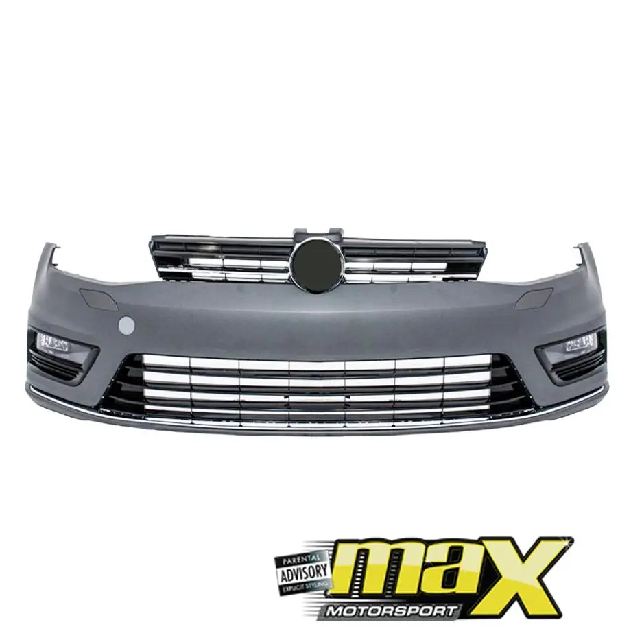 Vw Golf 7 R-Line Plastic Front Bumper Upgrade With Fogs (13-17) 1