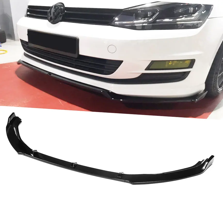 Suitable To Fit - Vw Golf 7 Tsi 3-Piece Gloss Black Front Spoiler 1