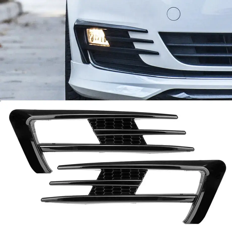 Suitable To Fit - Vw Golf 7 Tsi Gloss Black Fog Light Canards 1