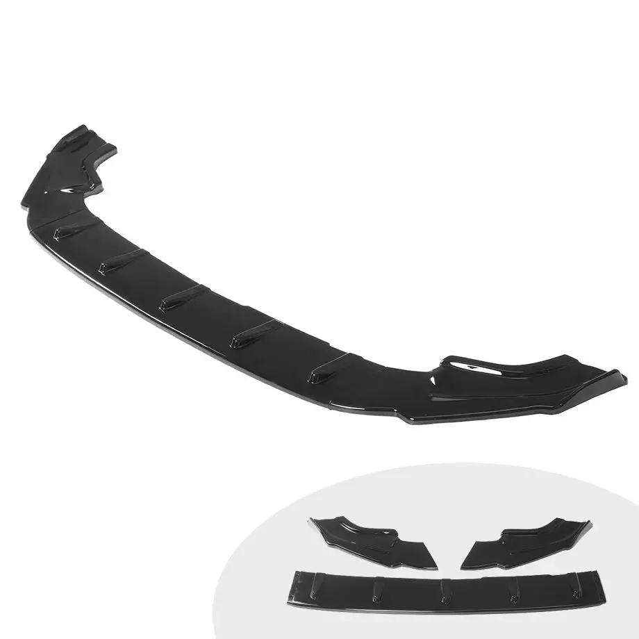 Suitable To Fit - Vw Golf 7.5 Gti/R Gloss Black 3-Piece Front Spoiler 1